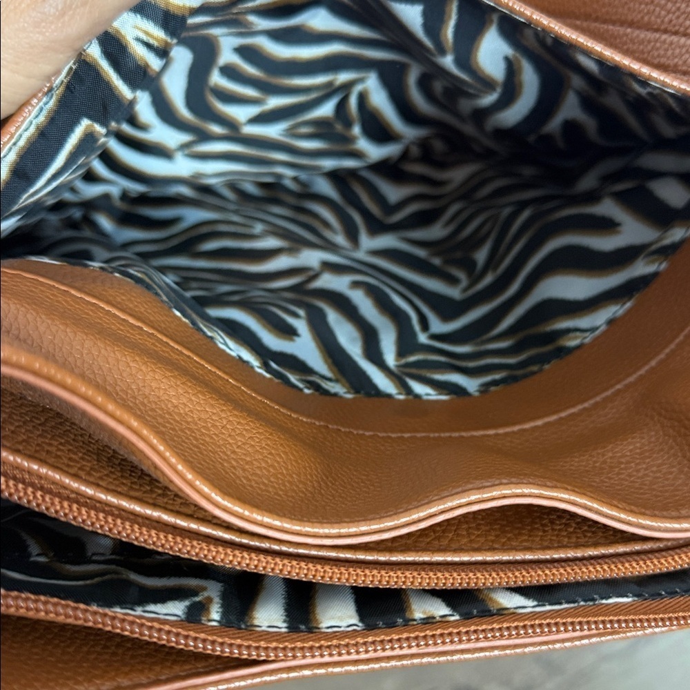 Lug Cognac Brown Cable Car Faux leather Shoulder bag - Picture 7 of 7